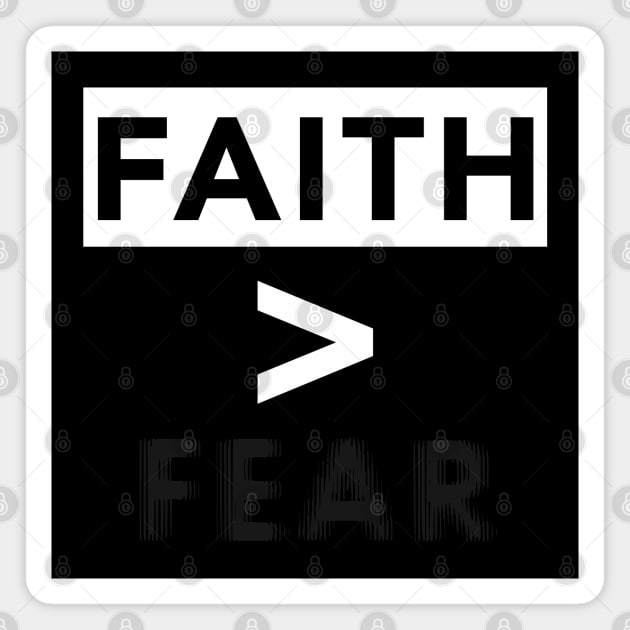 Faith Over Fear Inspirational Affirmation Bible Art Magnet by Created by JR